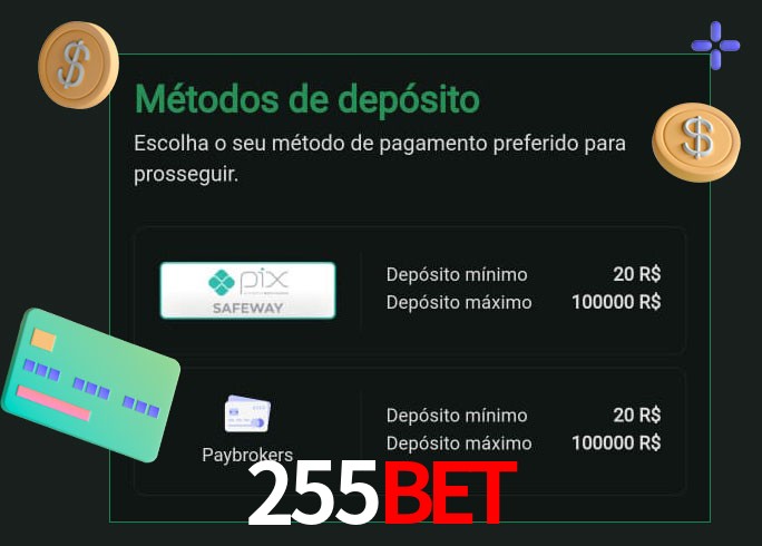 O cassino 255BET oferece uma grande variedade de métodos de pagamento